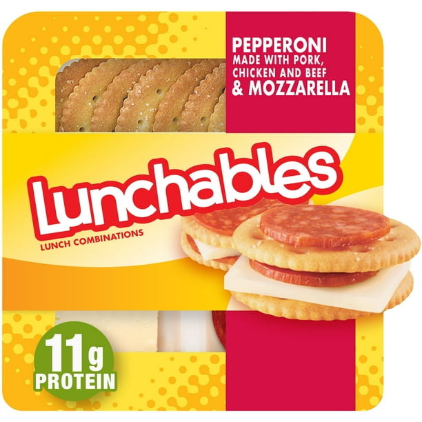 Lunchables Pepperoni & Mozzarella Cheese Snack Kit with Crackers, 2.25