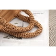 thumbnail image 4 of CoCopeaunts Round Straw Crossbody Bags for Women Small Handwoven Tote Bag Summer Beach Bag with Pearl Handle, 4 of 7