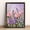 Rose + Lavender, variant on 12x16in Framed Spring Floral Oil Painting Wood Print, Yellow Tulip & Cherry Blossom Wall Art for Living Room Bedroom Home Decor