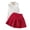 Red, variant on KVPLBQFD Toddler Girls 2 Piece Sets Kids Sleeveless Golf Shirt Tennis Skirt Athletic Set Trendy Cute Summer Short Skirts Outfits for Baby Girl Clothes