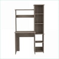 thumbnail image 4 of 2 Piece Modern Office Set, Dozza Bookcase + Aramis Desk | Light Gray | Particle Board, 4 of 7