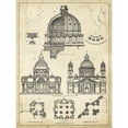 thumbnail image 3 of Vision Studio 12x14 Black Modern Framed Museum Art Print Titled - Vintage Architects Plan II, 3 of 5