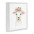thumbnail image 4 of Stupell Industries Baby Lamb Sheep Flower Crown Art for Kids Painting White Framed Art Print Wall Art, 12 x 12, 4 of 9