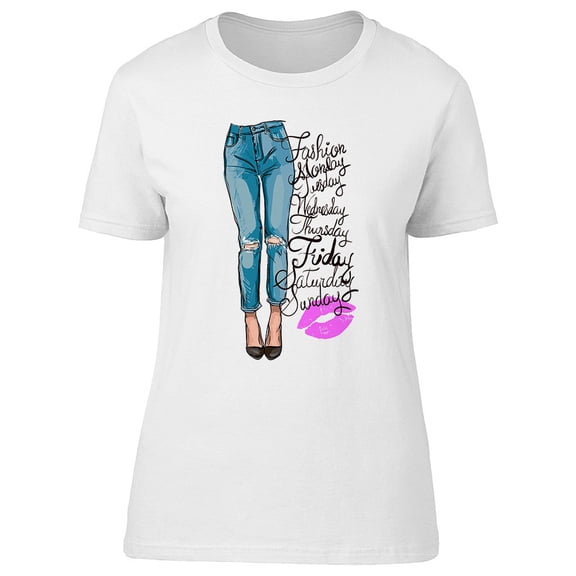 Female Legs In Skinny Jeans Tee Women's -Image by Shutterstock