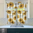 thumbnail image 3 of Rustic Vintage Curtains 36 Inch - 3 Panel Wildflower Farmhouse Set with Bohemian Floral Design, Rod Pocket, 3 of 6