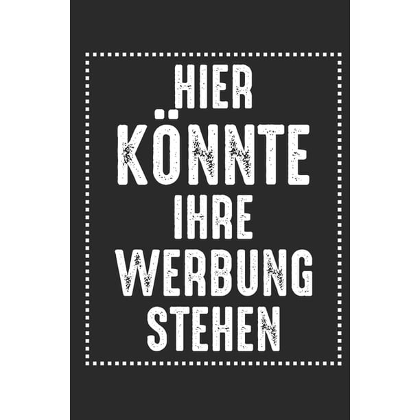 Hier Könnte Ihre Werbung Stehen A5 Notizbuch und Skizzenbuch für