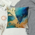 thumbnail image 2 of COMIO  Gold Abstract Pillow Covers Nordic Blue Pillow Cases Teal and Gold Modern Decorative Cushion Covers for Sofa Couch, 2 of 5
