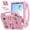 Pink, variant on Allytechgroup iPad Air 11 Inch M4 M3 M2 2026 2025 2024 Kids Case, DIY Figures Lightweight EVA Rubber Handle Stand Shockproof Children Friendly Bumper Case Cover for Apple iPad Air 11", NavyBlue