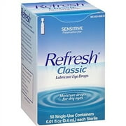 Refresh Classic Lubricant Eye Drops Single Use Containers, 50 Each, 2 Pack