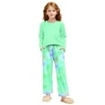 thumbnail image 7 of Tdoqot Girls Tie Dye Outfit Sets- Casual Cute Long Sleeve Fashion Kids Shirts and Pants Spring Clothes Green Size 6, 7 of 7