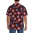 thumbnail image 3 of Yiaed American Stars1 Print Mens Casual Wrinkle Free Shirts Short Sleeve Button Down Summer Stretch Dress Shirt-3X-Large, 3 of 5