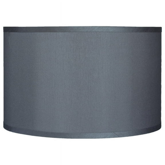 Classic Drum Faux Silk Lamp Shade 8-inch to 16-inch Available Gray 16"