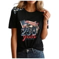 thumbnail image 4 of vigerkar 250th Anniversary USA Shirt Women American Flag T Shirt 4th of July Patriotic Tees America 250 Years Tops (Dark Gray, 5XL), 4 of 6