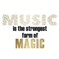 thumbnail image 2 of Kimberly, Allen 20x20 White Modern Wood Framed Museum Art Print Titled - Music 2, 2 of 4