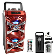 NYC Acoustics X-Tower Bluetooth Karaoke Machine System with LED's, Microphone, Remote