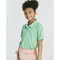 thumbnail image 2 of Real Essentials 3 Pack: Girls' Short Sleeve Performance Polo School Uniform(Ages 4-18), 2 of 6