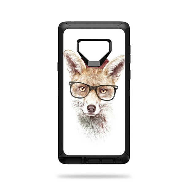 MightySkins Skin for OtterBox Defender Galaxy Note 9 - Hipster Fox | Protective Viny wrap | Easy