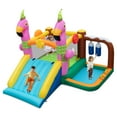 thumbnail image 1 of Costway Flamingo-Themed Bounce Castle 7-in-1 Kid Inflatable Jumping House Without Blower, 1 of 10