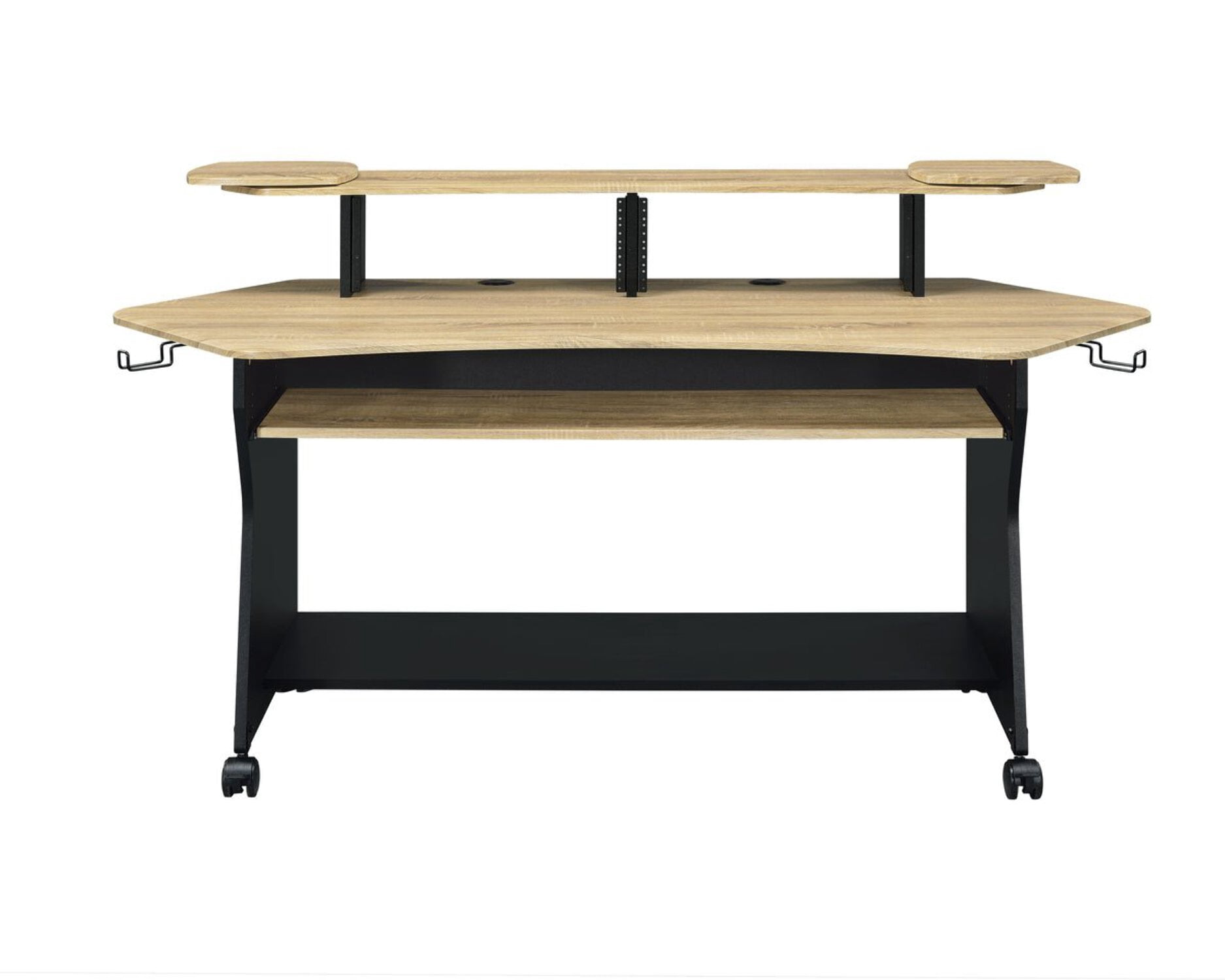 Musiea IM100 Series Music Recording Studio Desk with 2 x 4U Rack, Gray