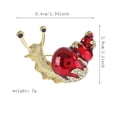 thumbnail image 3 of Broche vintage en forma de caracol esmaltado con diamantes de imitación para ropa, 3 of 3