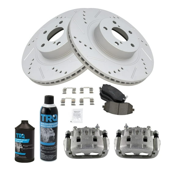 TRQ Performance Front Brake Pad & Rotor Kit BKA45642 Fits Select 2004-2006 Subaru Baja , 2009-2010 Subaru Forester , 2008-2010 Subaru Impreza , 2006-2012 Subaru Legacy , 2005-2012 Subaru Outback