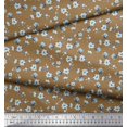 thumbnail image 2 of Soimoi Modal Satin Fabric Leaves & Magnolia Floral Printed Fabric 1 Yard 42 Inch Wide, 2 of 5
