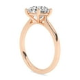 thumbnail image 4 of AFFY 2.00 Carat (ctw) Solitaire Engagement Rings For Women, Round Lab Created Moissanite Promise Ring For Her In 14k Rose Gold Over Sterling Silver | VVS1 Quality (2 ctw) Ring Size-9, 4 of 5