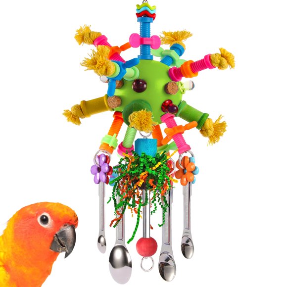 Cucharas de acero inoxidable Parrot Toys YIXUND para loros