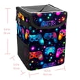 thumbnail image 5 of Game Controller Car Trash Can with Lid, Foldable Leak-Proof Car Garbage Can, Hanging Storage Bag, Car Trash Bin, 5 of 6