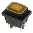 thumbnail image 4 of Colaxi Durable Waterproof KCD4 Rocker Toggle Switch Lighted Car rocker for boat Switch 6 Pin 3 Position -ON 220V Yellow, 4 of 6