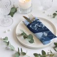 thumbnail image 4 of Cloth Napkins Set of 4 - 20x20 Inches, Navy Blue Geometric Washable Reusable Table Napkins, Aesthetics Contemporary Soft & Absortbent Dining Napkin for Party Wedding Hotel Restaurant, 4 of 9