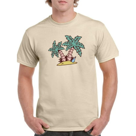 Island W Palm Trees T-Shirt Men -Smartprints Designs Male 5X-Large