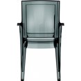 thumbnail image 2 of Compamia Arthur Polycarbonate Patio Dining Chair in Transparent Black, 2 of 11