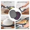 thumbnail image 7 of Pofeuu mushroom color Skull Print Silicone Pot Mat Mitten With Hanging Loop Heat Resistant Oven Mitts Non-Slip Bbq Baking Smoking Potholders, 7 of 7