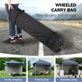 thumbnail image 3 of Pop Up Canopy Tent 10 x 10 with 2 Sidewalls,Portable Beach Tent with 2 Sidewalls and Vented Roof,Outdoor Shade Instant Canopy Tents with Wheeled Carry Bag and Sandbag for Camping Picnic Party, 3 of 7