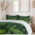 thumbnail image 6 of Ambesonne Plant Duvet Cover Sets, Green Untouched Nature, 2-Queen, Forest Green, 6 of 7