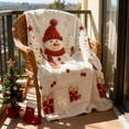 thumbnail image 6 of Honmine Christmas Throw Blanket for Couch Bed Sofa, Pink Gingerbread House with Snowman Heart Candy, Soft Cozy Lightweight Holiday Winter Fleece Blanket Christmas Decor Xmas Gifts, 6 of 6