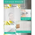 thumbnail image 4 of No Hook Shower Curtain with Snap in Liner, Abstract Geometric Yellow Willow Leaves Lines Hotel Shower Curtains for Bathroom, Washable Shower Curtain Liner Set with Mesh Top Window, 72”x78”, 4 of 6