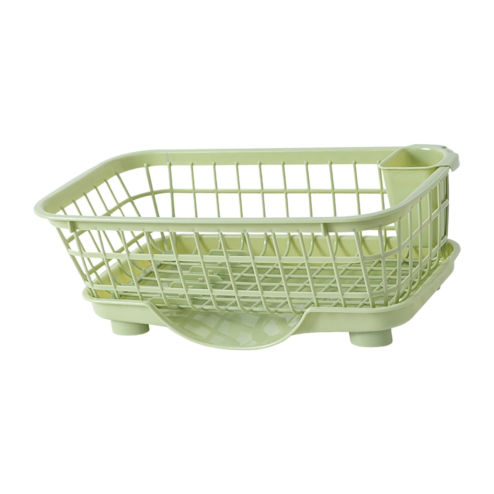 Cutlery Holder with Utensil Holder, Dish Drying Rack, Space Saving Counter Dish Drainer, over