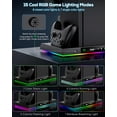 thumbnail image 4 of Upgrade Cooling Fan & Dual Charging Stand for Xbox Series X Console &Controller,Cooler Charger Station System for Series X with 15 RGB Lights,2 x 1400mAh Rechargeable Battery,Disc Accessories Storage, 4 of 9