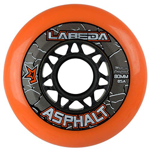 Details about   8 Labeda Gripper Asphalt Outdoor Roller Hockey Wheels Orange 80mm 