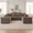 Khaki, variant on VERDECORE 120.4" U‑Shaped Curved Modular Sectional Sofa, Corduroy Upholstery, Memory Foam Padding, Oversized Chaise, Space‑Saving Multi‑Seat for Living Room
