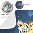 thumbnail image 2 of Leopard Cheetah Front Dish Drying Mat Dish Drainer Rack Mats Water Absorbent Non-Slip Easy Clean Heat Resistant for Kitchen Counter, 2 of 8