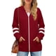 thumbnail image 5 of Sudaderas con capucha y bolsillo de manga larga con cremallera para mujer, tallas S a 2XL, 5 of 7