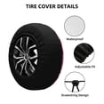 thumbnail image 2 of Gukieu Vintage Flowers Print Car Tire Cover, Adjustable Waterproof and Dustproof Tire Protection Cover, Suitable for SUV, Truck, Van-16 inch, 2 of 6