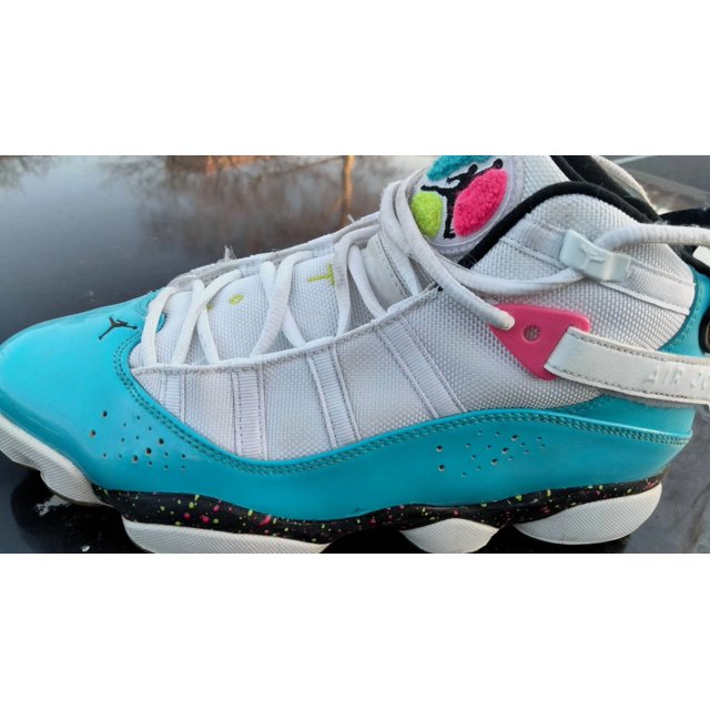 N I-K-E A i r-Jor-dan 6 Rings Blue Fury Cyber Pink Size CK0018-100 8.5