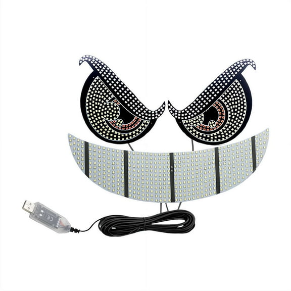 Devil Eyes Light for Cars, USB-Powered LED Blinking Flickering Demon Eyes Signal Lights, Fun Neon Accent Decor for Windshield Rear Window