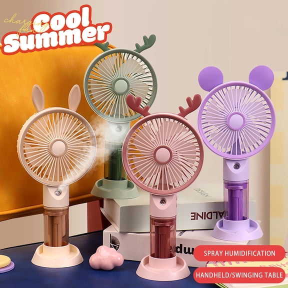 Handheld Misting Fan 50ml Water Tank 1200mAh USB Rechargeable Portable Mini Fan 3 Speed Settings for Travel Home Office by PALIFEUR