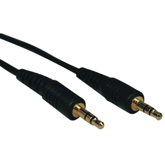 Tripp Lite by Eaton 3.5-mm Male/Male Stereo Cable for Microphones, Speakers, and Headphones, Black (6 Ft.)