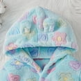 thumbnail image 6 of Kiijoy Toddler Girls Cartoon Flannel Hooded Bathrobe Sleepwear Robe with Belt, Sizes 2-3T, 6 of 8